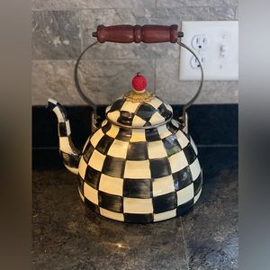 Mackenzie Childs 3 quart Courtly Check Tea Kettle